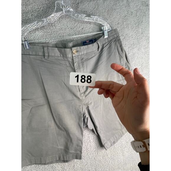 Vineyard Vines Shorts Mens 40 Gray Bermuda Breaker Golf Cotton Zip Close Pockets - Picture 10 of 10